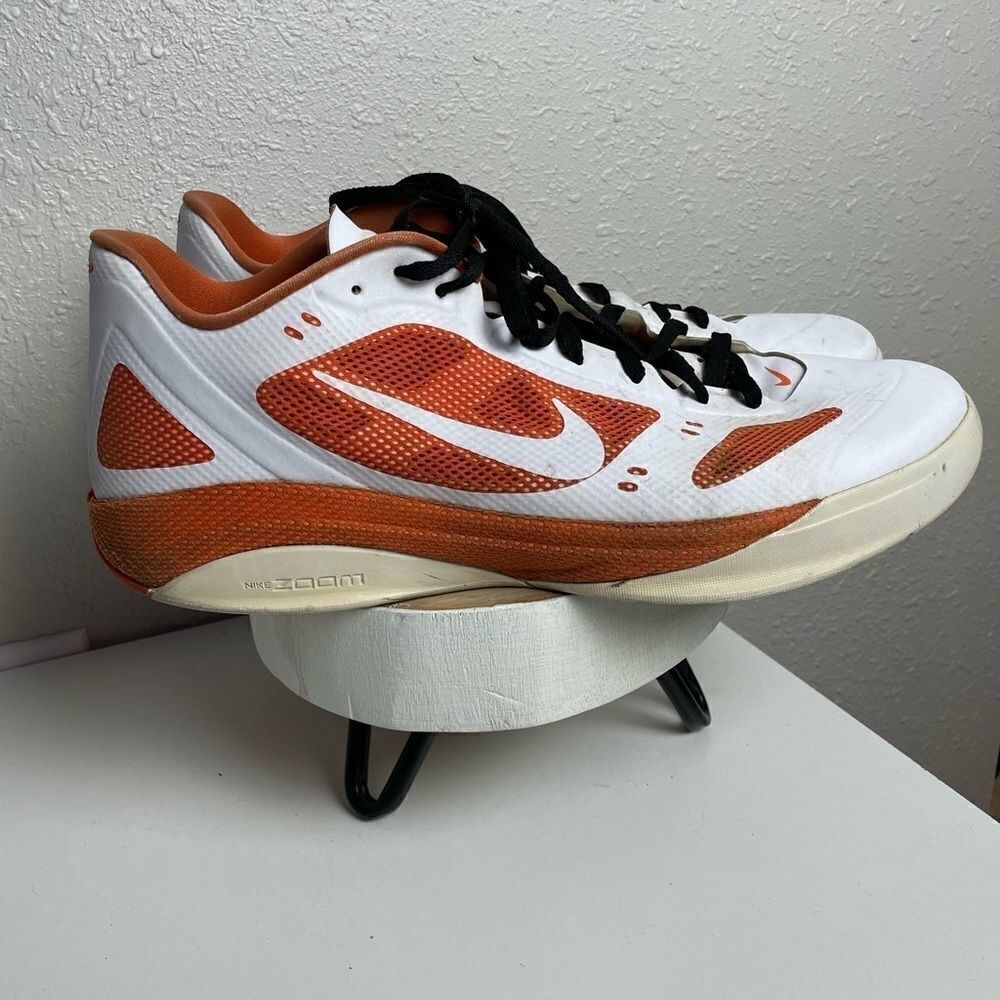 Nike Zoom Orange and White Hyperfuse Basketball Shoes Size 17